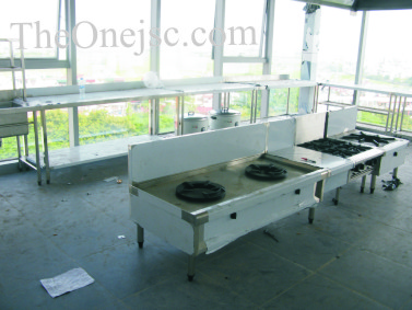 Lắp bếp ăn inox văn phòng công ty toà nhà